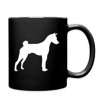 Basenji - Tasse einfarbig - Schwarz - Rechts