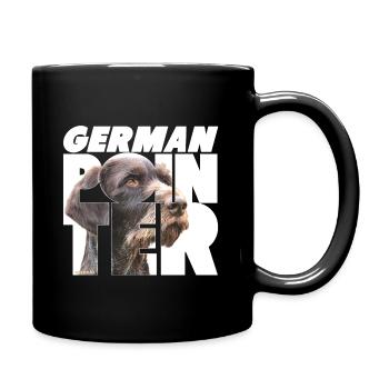 Deutscher Zeiger VII - Tasse einfarbig - Schwarz - Rechts