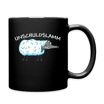 Unschuldslamm - Tasse einfarbig - Schwarz - Rechts