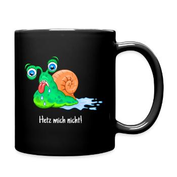 Ne me précipite pas, gros escargot, gros, cours, - Mug uni - noir - Droite