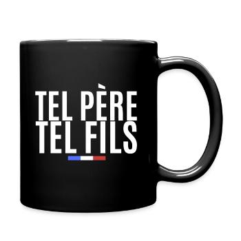 t shirt Tel père tel fils. cadeau famille - Mug uni - noir - Droite