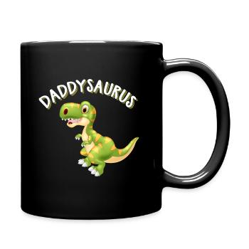 Daddysaurus père et enfant partenaire de dinosaure look - Mug uni - noir - Droite