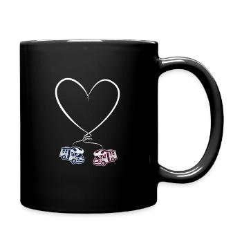 Valentines Day Gift for Motorhome Owner Camping - Full Colour Mug - black - Right