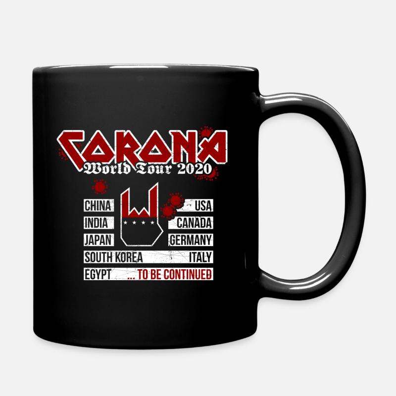 Corona World Tour 2020 - Metal Version - Tasse einfarbig - Schwarz