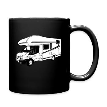 Wohnmobil - Caravan - Camping - Camper - Tasse einfarbig - Schwarz - Rechts