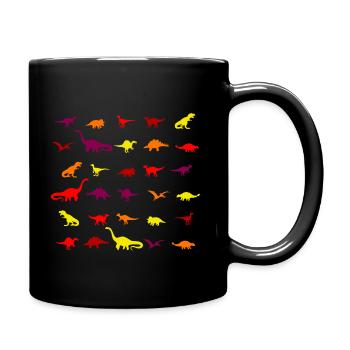 red dino - Tasse einfarbig - Schwarz - Rechts