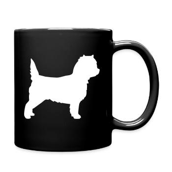 Cairn Terrier - Tasse einfarbig - Schwarz - Rechts