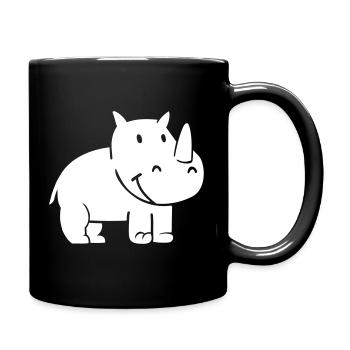 Nashorn - Tasse einfarbig - Schwarz - Rechts