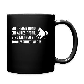 pferd pferdespruch pferdesprüche - Tasse einfarbig - Schwarz - Rechts