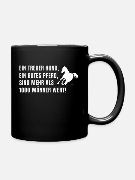 pferd pferdespruch pferdesprüche - Tasse einfarbig - Schwarz