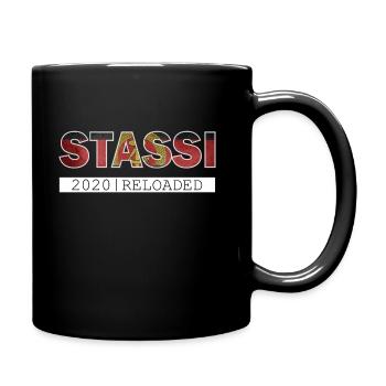 DDR STASSI Berlin reloaded Geschenk - Tasse einfarbig - Schwarz - Rechts