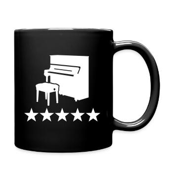 Klavier - Tasse einfarbig - Schwarz - Rechts