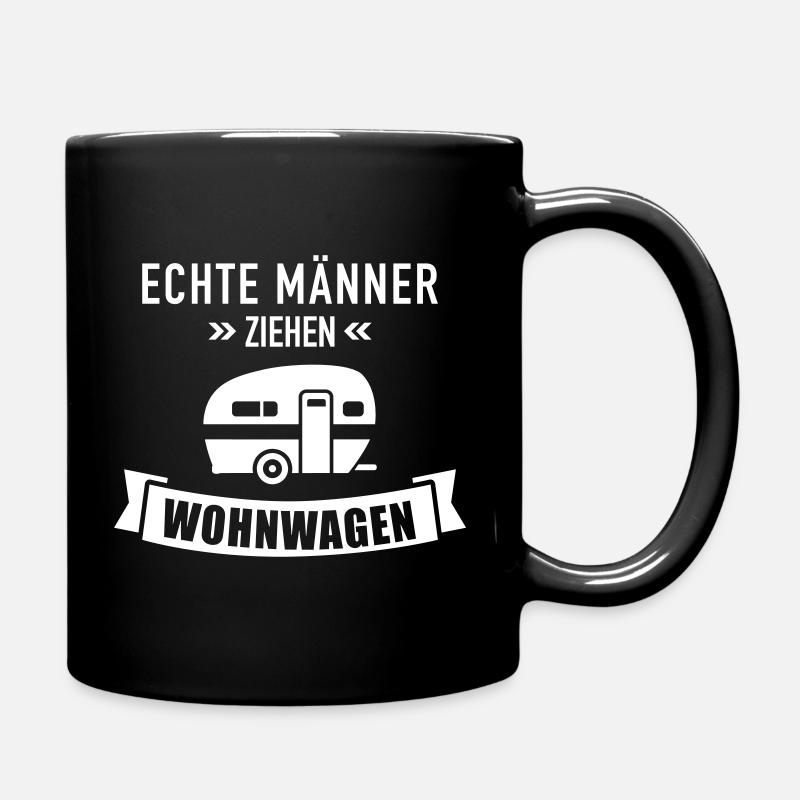 Wohnwagen - Tasse einfarbig - Schwarz