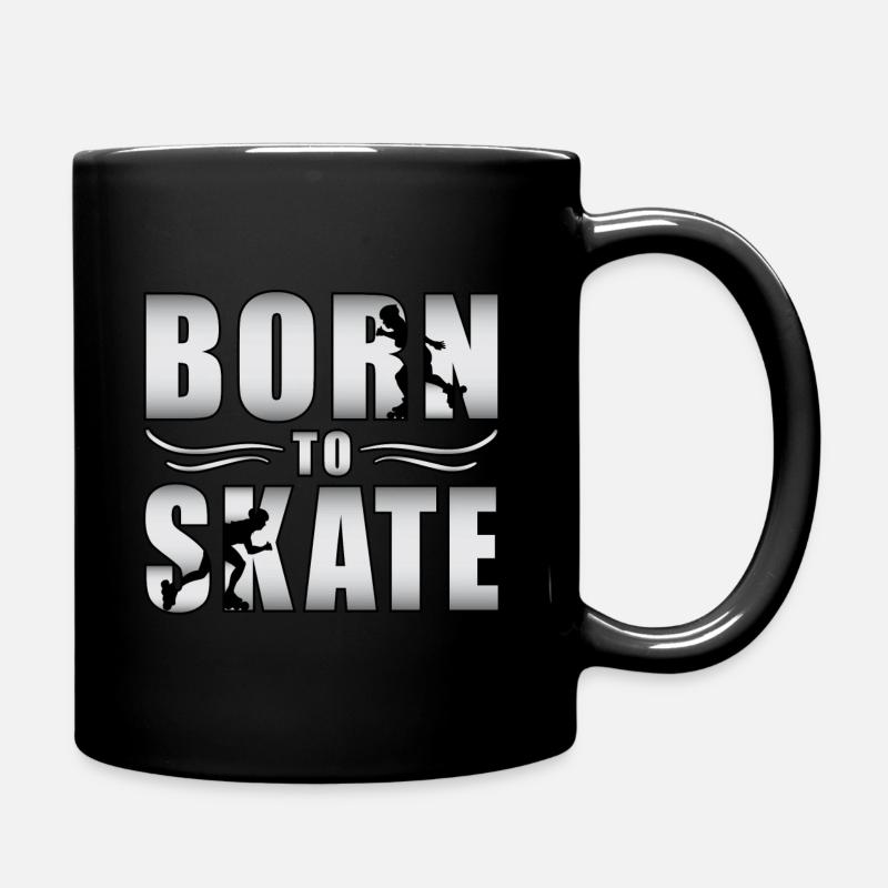 Inliner Skater Inline Skating Skate Geschenkidee - Tasse einfarbig - Schwarz