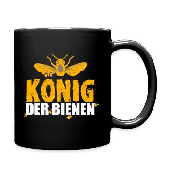 Imker Bienenkönig Imkerei Bienenzucht Geschenk - Tasse einfarbig - Schwarz - Rechts