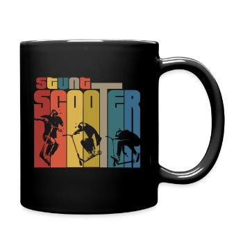 Stunt Scooter Geschenk - Tasse einfarbig - Schwarz - Rechts
