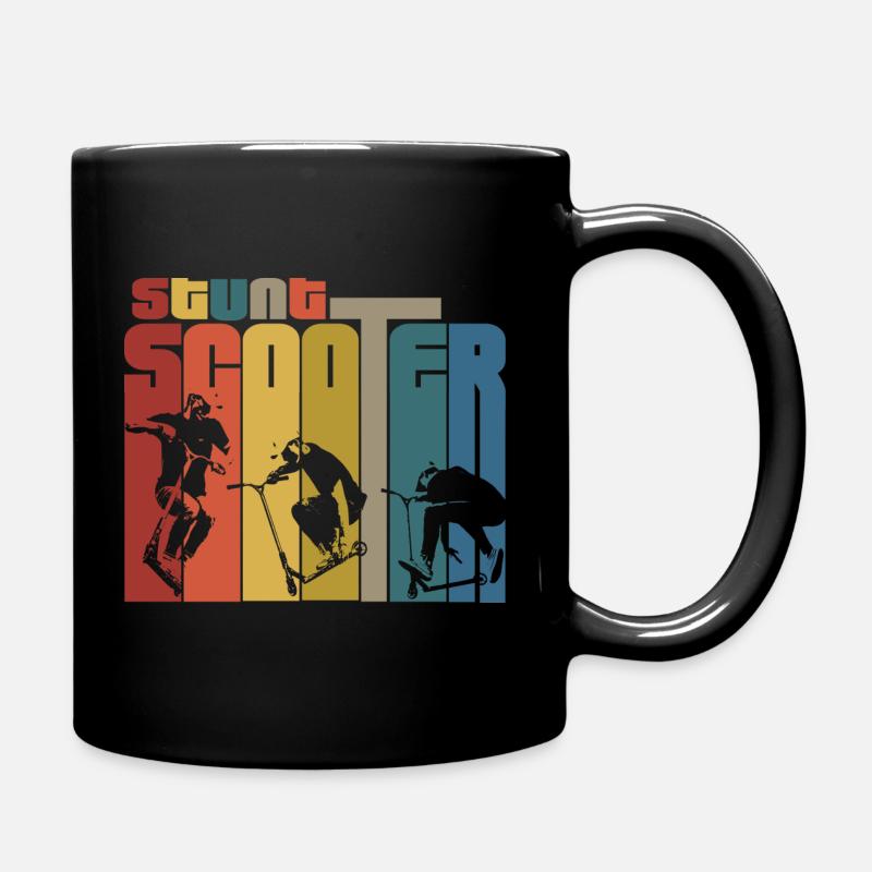 Stunt Scooter Geschenk - Tasse einfarbig - Schwarz