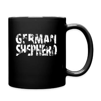 German Shepherd - Tasse einfarbig - Schwarz - Rechts