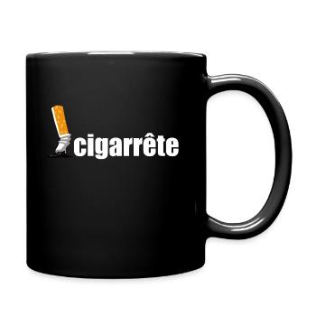 cigarette écrasée - Mug uni - noir - Droite