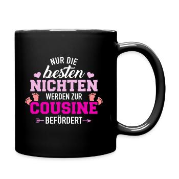 Cousine - Tasse einfarbig - Schwarz - Rechts