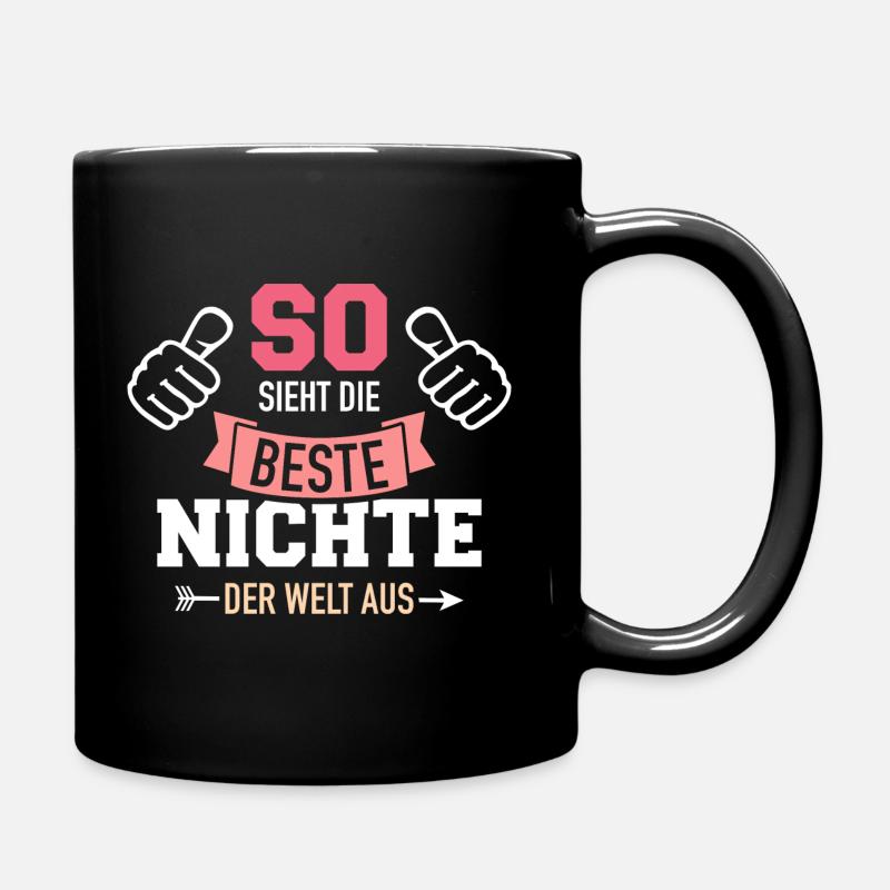 Nichte - Tasse einfarbig - Schwarz
