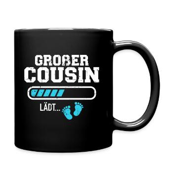 Großer Cousin - Tasse einfarbig - Schwarz - Rechts