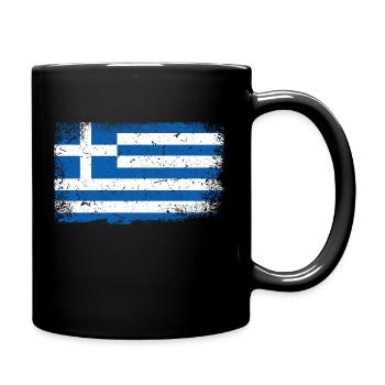 Drapeau de la grèce - Mug uni - noir - Droite