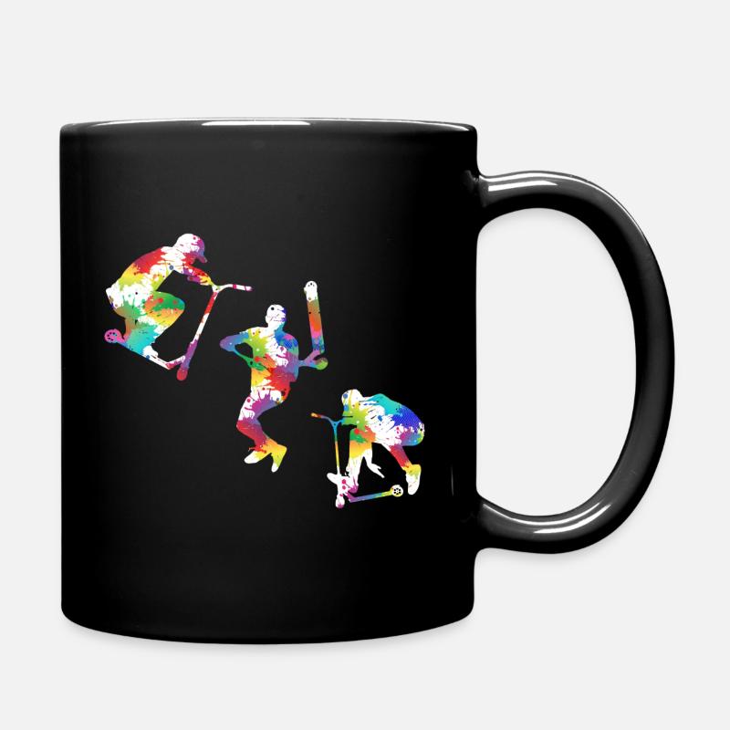 Stunt Scooter Design - Tasse einfarbig - Schwarz