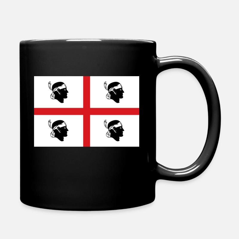 Flagge von Sardinien - Tasse einfarbig - Schwarz
