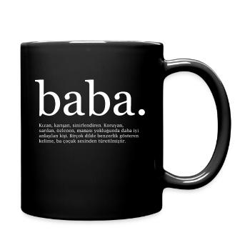 baba Bedeutung lügat alttürkische Wörter Osmanli - Tasse einfarbig - Schwarz - Rechts