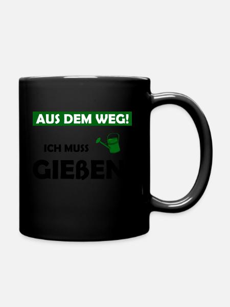 Garten gießen - Tasse einfarbig - Schwarz
