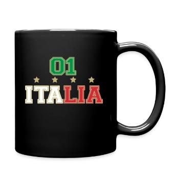 Italien, Italia, Italy, Logo, I Love Italy - Tasse einfarbig - Schwarz - Rechts