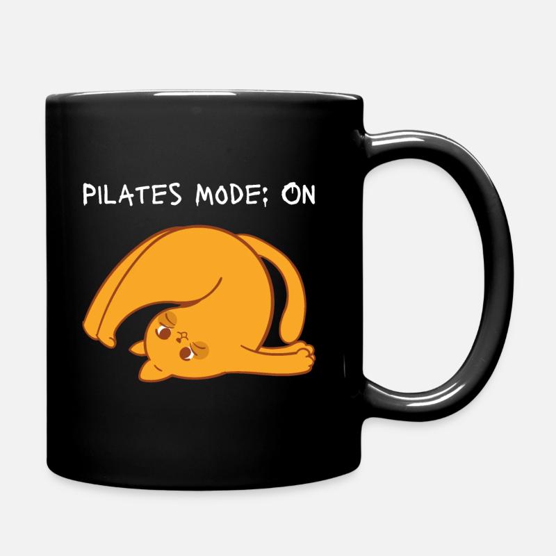 PILATES MODE: ON - Tasse einfarbig - Schwarz
