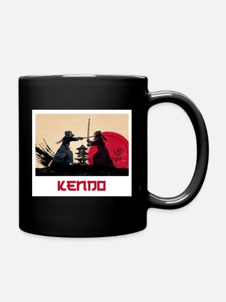 Kendo Schwertkampf - Tasse einfarbig - Schwarz