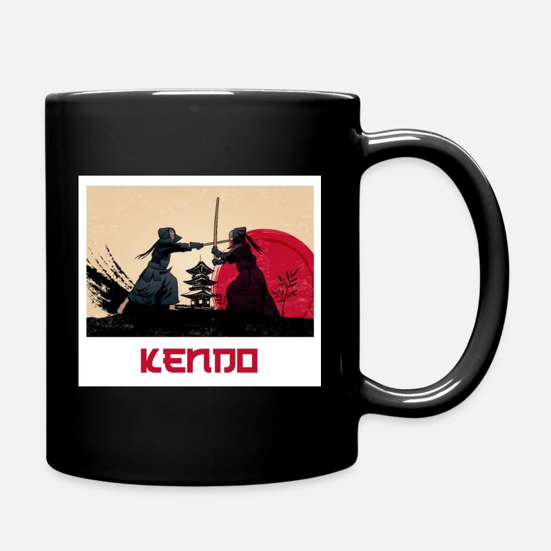 Kendo Schwertkampf - Tasse einfarbig - Schwarz