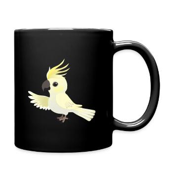 Drôle de gros cacatoès à crête jaune - Mug uni - noir - Droite