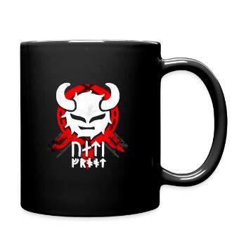 Runen - Tasse einfarbig - Schwarz - Rechts