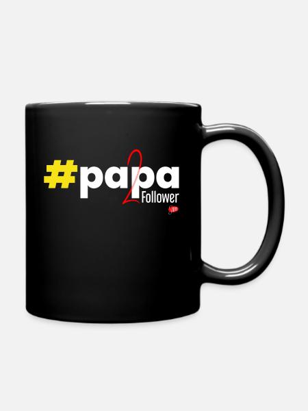 Papa, 2 Follower - Tasse einfarbig - Schwarz