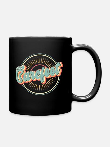 barfuß Sommerzeit Natur - Tasse einfarbig - Schwarz
