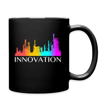 Innovation - Symbol für Stadt, Industrie und Leben - Tasse einfarbig - Schwarz - Rechts