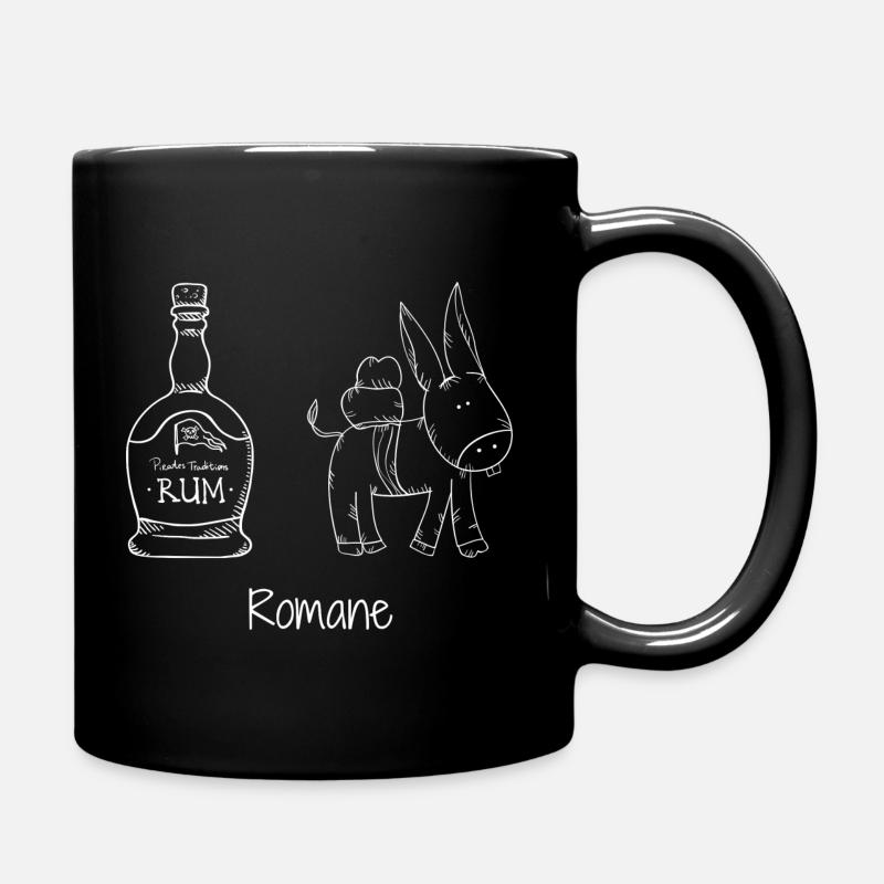 Rébus pour le prénom Romane - Mug uni - noir