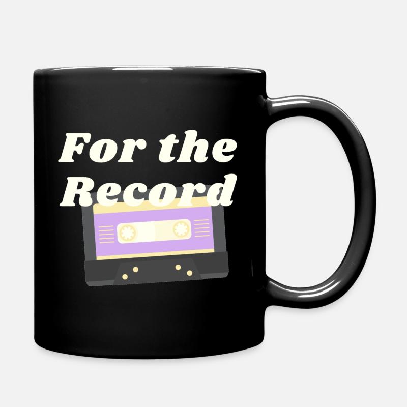 non binary for the record - Full Colour Mug - black