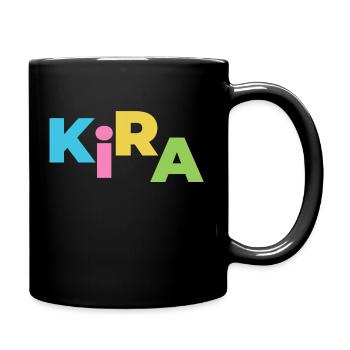 Kira, first name, surname - Full Colour Mug - black - Right