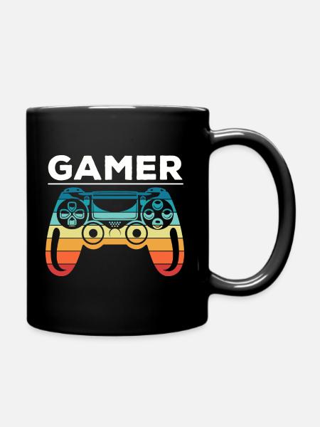 jeu gamer jeux vidéo vintage de jeu en ligne - Mug uni - noir