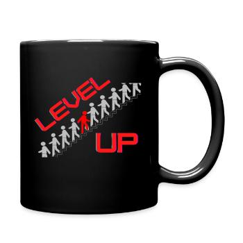 Level up - Full Colour Mug - black - Right