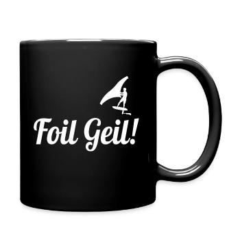 Wing Foiling Surf Surfing Surfer Foil Geil - Tasse einfarbig - Schwarz - Rechts