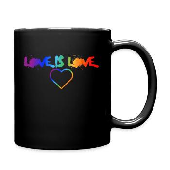 L’amour, c’est l’amour ! Déclaration Gay Pride LGBTQI+ - Mug uni - noir - Droite