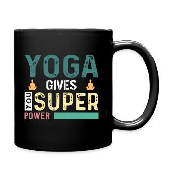 Yoga Meditation - Yoga gives you Superpower - Mug uni - noir - Droite