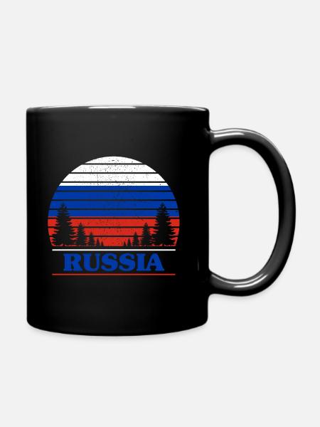 Russland - Tasse einfarbig - Schwarz