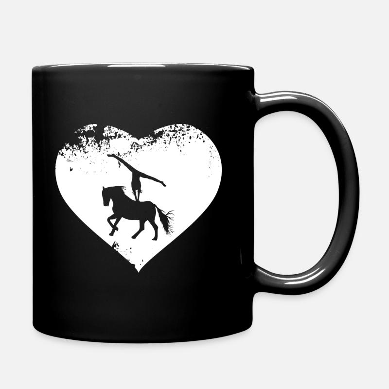 Pferde Pferd Voltigierer Voltigieren Volti - Tasse einfarbig - Schwarz